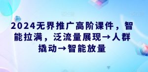 2024无界推广高阶课件，智能拉满，泛流量展现→人群撬动→智能放量-阳知网创资源库