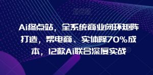 Ai终点站,全系统商业闭环矩阵打造,帮电商、实体降70%成本,12款Ai联合深度实战-阳知网创资源库