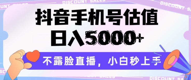 抖音手机号估值,日入5000+,不露脸直播,小白秒上手【揭秘】-阳知网创资源库