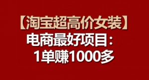 【淘宝超高价女装】电商最好项目:每一单都是高利润-阳知网创资源库