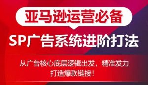 亚马逊运营必备： SP广告的系统进阶打法，从广告核心底层逻辑出发，精准发力打造爆款链接-阳知网创资源库
