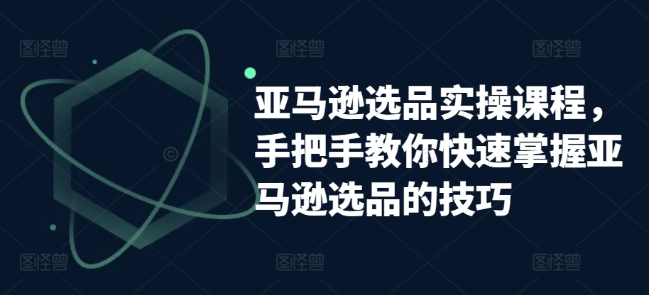 亚马逊选品实操课程，手把手教你快速掌握亚马逊选品的技巧-阳知网创资源库