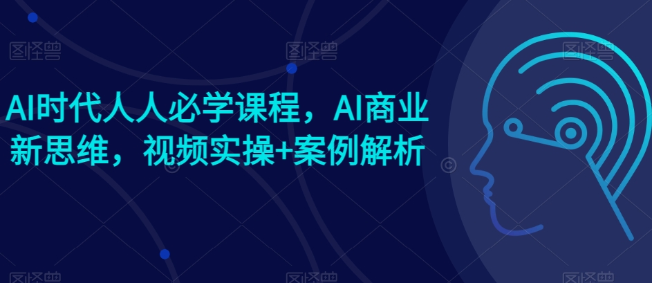 AI时代人人必学课程,AI商业新思维,视频实操+案例解析【赠AI商业爆款案例】-阳知网创资源库