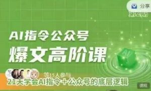 Ai指令公众号高阶课，学会ai指令+公众号的底层逻辑-阳知网创资源库