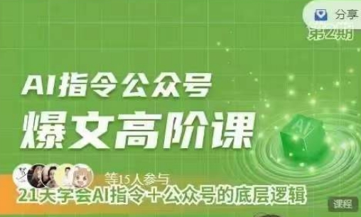 Ai指令公众号高阶课,学会ai指令+公众号的底层逻辑-阳知网创资源库
