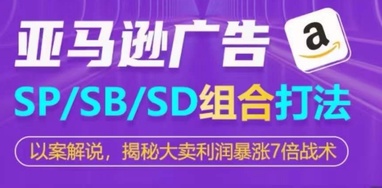 亚马逊SP/SB/SD广告组合打法,揭秘大卖利润暴涨7倍战术-阳知网创资源库
