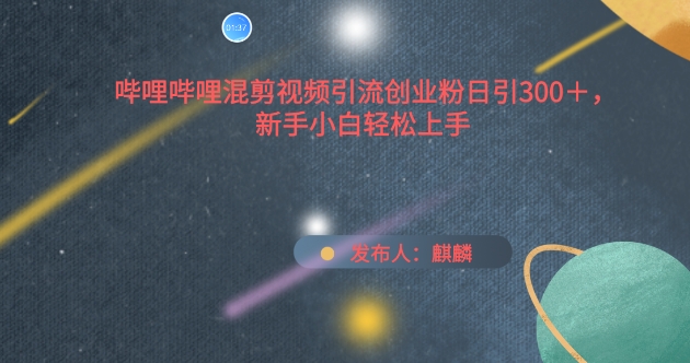 哔哩哔哩混剪视频引流创业粉日引300+，新手小白轻松上手【揭秘】-阳知网创资源库