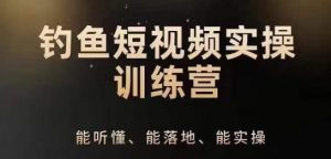 0基础学习钓鱼短视频系统运营实操技巧,钓鱼再到系统性讲解定位ip策划技巧-阳知网创资源库