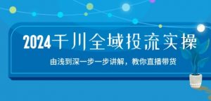 2024千川全域投流精品实操:由谈到深一步一步讲解,教你直播带货-15节-阳知网创资源库