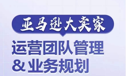 亚马逊大卖家-运营团队管理&业务规划,为你揭秘如何打造超强实力的运营团队-阳知网创资源库