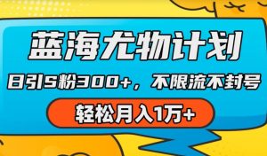蓝海尤物计划,AI重绘美女视频,日引s粉300+,不限流不封号,轻松月入1w+【揭秘】-阳知网创资源库