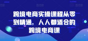 跨境电商实操课程从零到精通,人人都适合的跨境电商课-阳知网创资源库