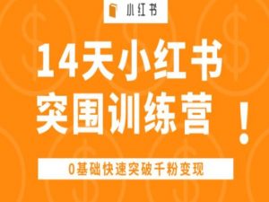 14天小红书突围训练营 ,0基础快速突破千粉变现-阳知网创资源库