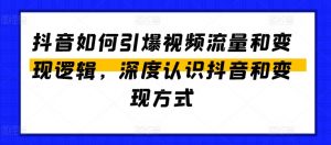 抖音如何引爆视频流量和变现逻辑,深度认识抖音和变现方式-阳知网创资源库