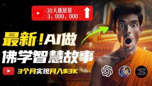 无需露脸，用AI创造治愈系佛学视频，轻松月入过w【揭秘】-阳知网创资源库
