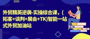 外贸精英逆袭-实操综合课,(拓客+谈判+展会+TK)智能一站式外贸加油站-阳知网创资源库