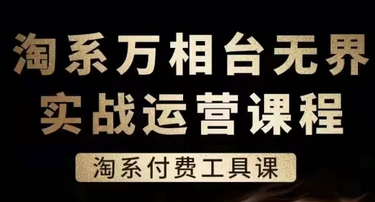 淘系万相台无界实战运营课,淘系付费工具课-阳知网创资源库