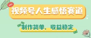 视频号人生感悟赛道，制作简单，收益稳定【揭秘】-阳知网创资源库