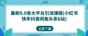 最新9.0各大平台引流课程(小红书快手抖音闲鱼头条b站)-阳知网创资源库
