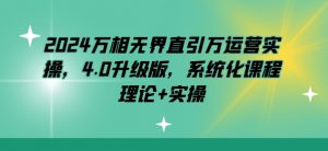 2024万相无界直引万运营实操,4.0升级版,系统化课程 理论+实操-阳知网创资源库