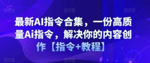 最新AI指令合集，一份高质量Ai指令，解决你的内容创作【指令+教程】-阳知网创资源库