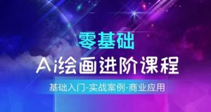 AI绘画系统课程，基础入门-实战案例-商业应用-阳知网创资源库