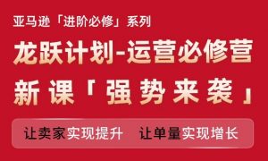 亚马逊进阶必修系列,龙跃计划-运营必修营新课,让卖家实现提升 让单量实现增长-阳知网创资源库