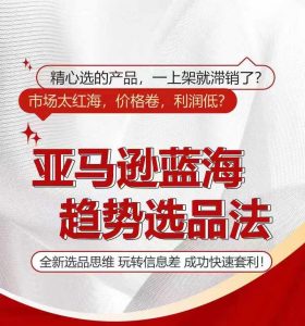 亚马逊蓝海趋势选法,全新选品思维,玩转信息差-阳知网创资源库