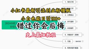 2024小红书引流创业粉史上最细教程，手把手教你引流【揭秘】-阳知网创资源库