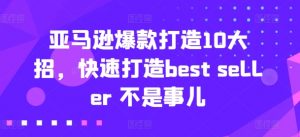 亚马逊爆款打造10大招,快速打造best seller 不是事儿-阳知网创资源库