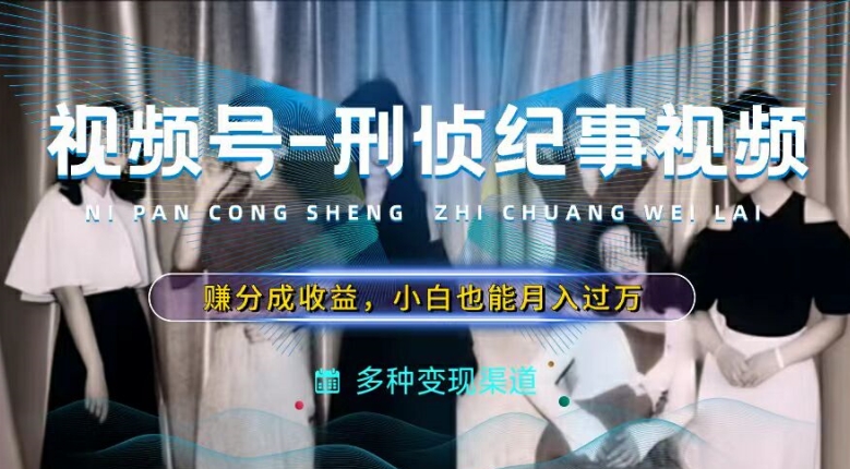 利用刑侦纪实视频,赚视频号分成计划收益,操作简单,新手小白轻松月入过万【揭秘】-阳知网创资源库