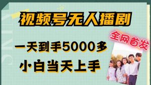 全网首发视频号无人播剧,拉爆流量不违规,一天到手5000多,小白当天上手,多号无限放大【揭秘】-阳知网创资源库