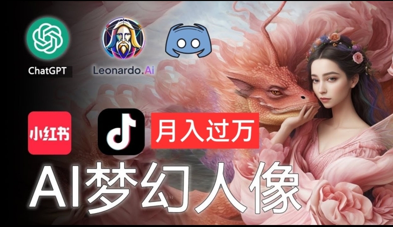 AI摄影梦幻人像:零基础也能月入过万的秘密【揭秘】-阳知网创资源库
