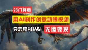 用AI制作创意动物视频，简单操作，月入过万【揭秘】-阳知网创资源库