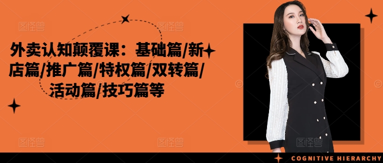 外卖认知颠覆课:基础篇/新店篇/推广篇/特权篇/双转篇/活动篇/技巧篇等-阳知网创资源库