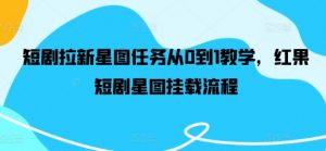 短剧拉新星图任务从0到1教学，红果短剧星图挂载流程-阳知网创资源库
