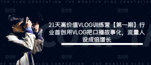 21天高价值VLOG训练营【第一期】行业首创用VLOG把口播故事化,流量人设成倍增长-阳知网创资源库