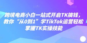 跨境电商小白一站式开启TK搞钱,教你“从0到1”学TikTok运营轻松掌握TK实操技能-阳知网创资源库