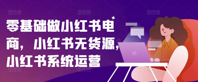 零基础做小红书电商,小红书无货源,小红书系统运营-阳知网创资源库