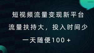 短视频流量变现新平台,流量扶持大,投入时间少,AI一件创作爆款视频,每天领个低保【揭秘】-阳知网创资源库