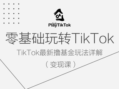零基础玩转TiKToK变现课,TikTok最新撸基金玩法详解-阳知网创资源库