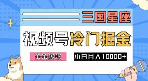2024视频号三国冷门赛道掘金,条条视频爆款,操作简单轻松上手,新手小白也能月入1w-阳知网创资源库