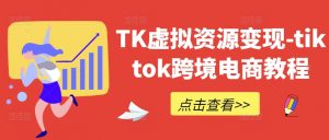 TK虚拟资源变现-tiktok跨境电商教程-阳知网创资源库