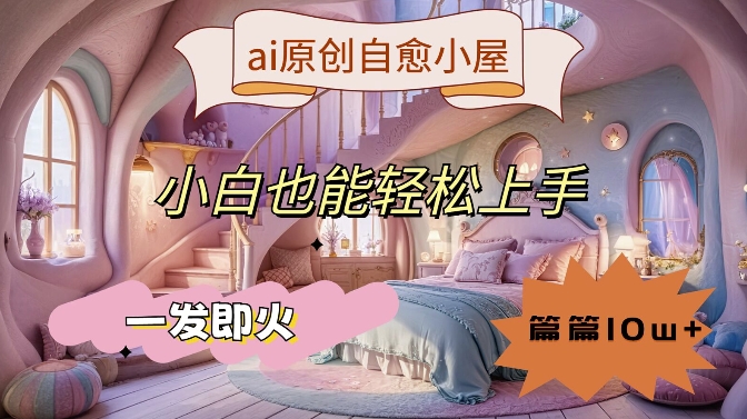 ai原创治愈小屋，小白也能轻松上手，一发即火，篇篇10w+【揭秘】-阳知网创资源库