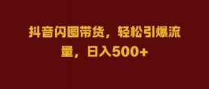 抖音闪图带货,轻松引爆流量,日入几张【揭秘】-阳知网创资源库