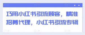 巧用小红书引流顾客，精准招募代理，小红书引流专辑-阳知网创资源库