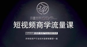 短视频商学流量课+口播拍摄剪辑,短视频+轻资产创业流量变现课-阳知网创资源库