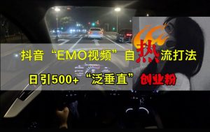 抖音EMO视频自热打法,日引500+“泛垂直”创业粉-阳知网创资源库