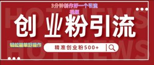 快手被动引流创业粉500+的玩法,3分钟制作好一个引流视频,轻松简单好操作【揭秘】-阳知网创资源库