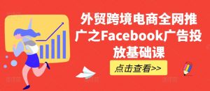 外贸跨境电商全网推广之Facebook广告投放基础课-阳知网创资源库
